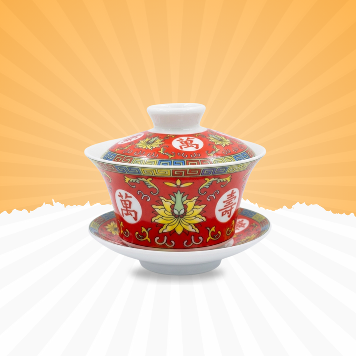Premium Red Ceramic Pickle Jar with Lid & Plate