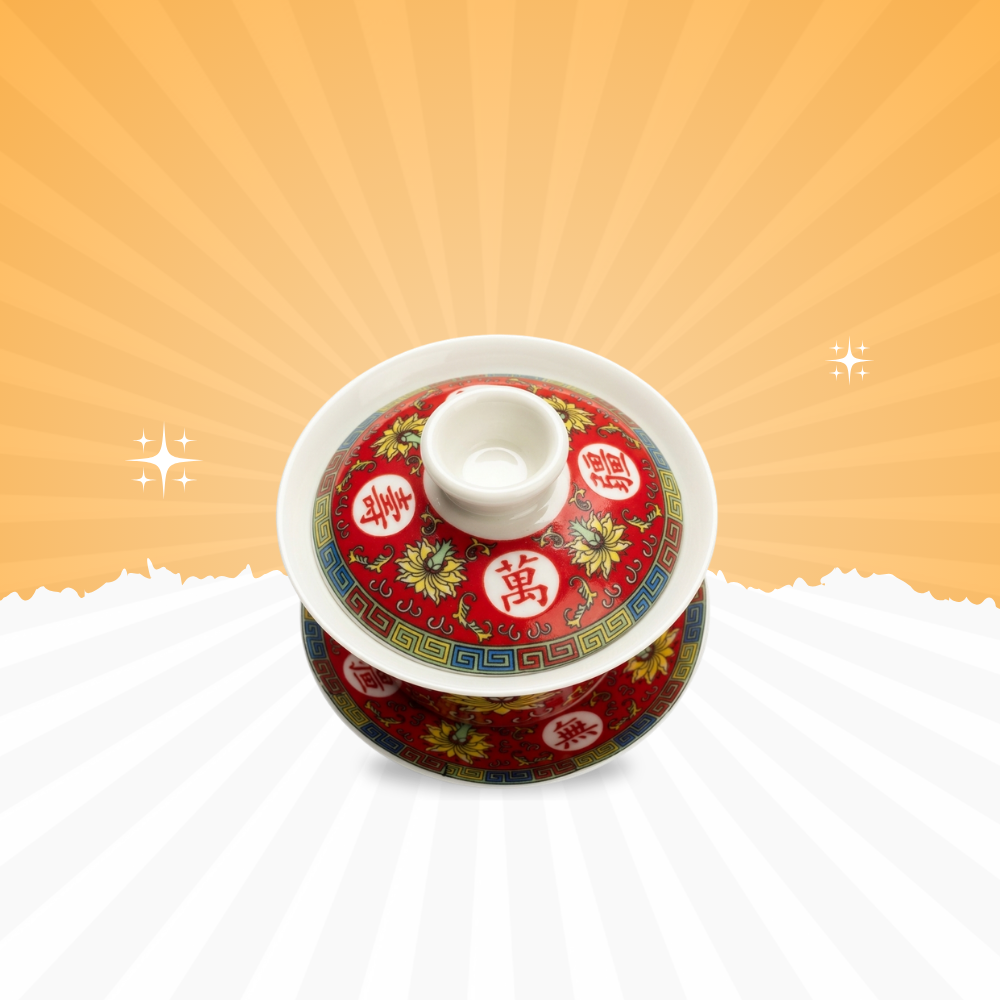 Premium Red Ceramic Pickle Jar with Lid & Plate