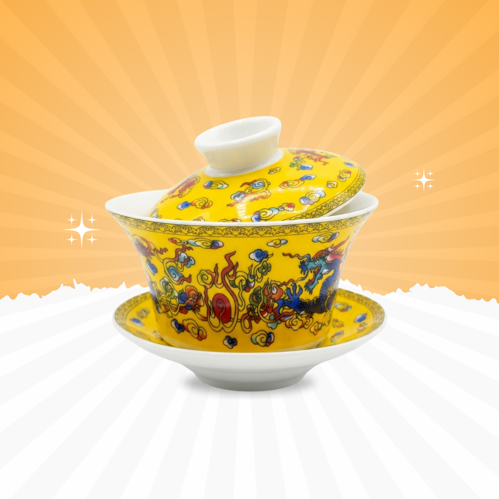 Premium Yellow Ceramic Pickle Jar with Lid & Plate