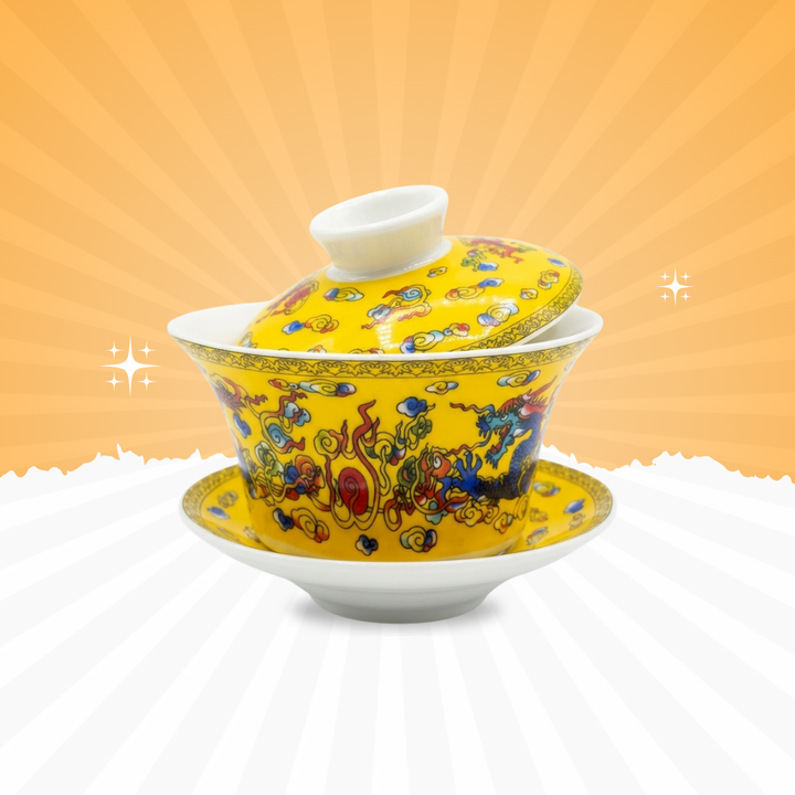 Premium Yellow Ceramic Pickle Jar with Lid & Plate