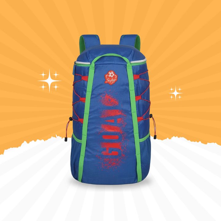 Premium Multi-Purpose Sports Backpack – Lightweight School, Travel & Trekking Bag | Blue & Green