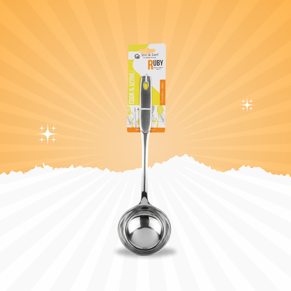 Stainless Steel Soup & Serving Ladle – Deep Bowl Spoon with Long Handle | Baniyabudgetstore