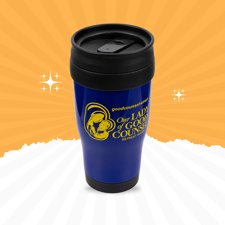 Premium Insulated Travel Coffee Tumbler – Reusable Hot & Cold Mug with Lid | Blue & Black