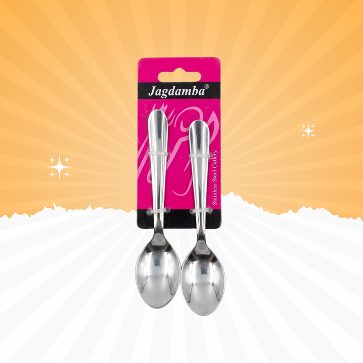 Stainless Steel Spoon Set (Set of 2) – Everyday Dining Cutlery | Baniyabudgetstore