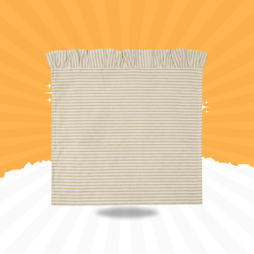 Minimal Beige Striped Table Runner | Elegant Modern Dining Table Decor | 12×90 Inches