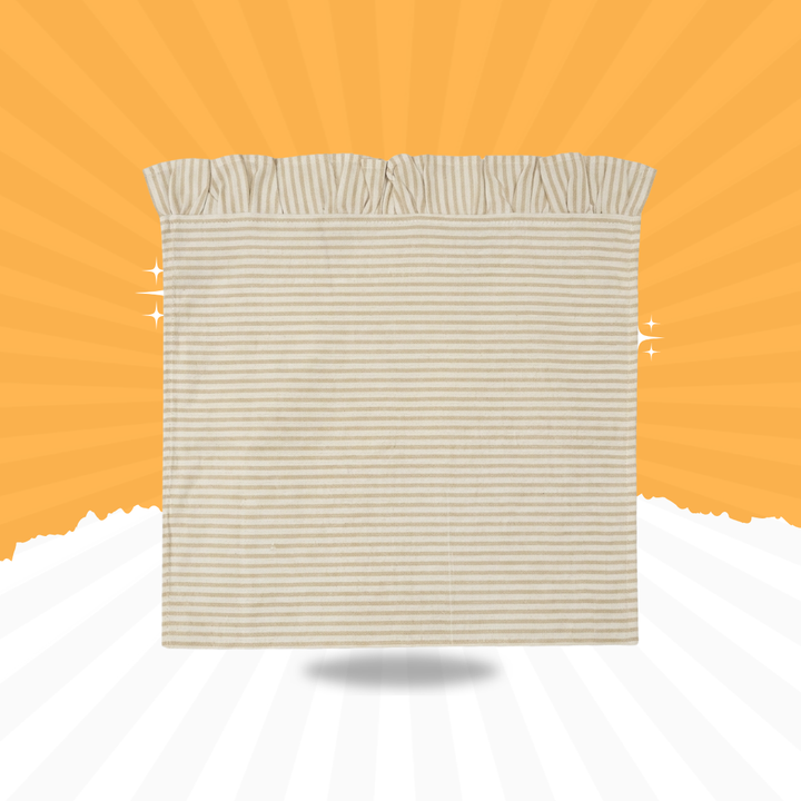 Minimal Beige Striped Table Runner | Elegant Modern Dining Table Decor | 12×90 Inches