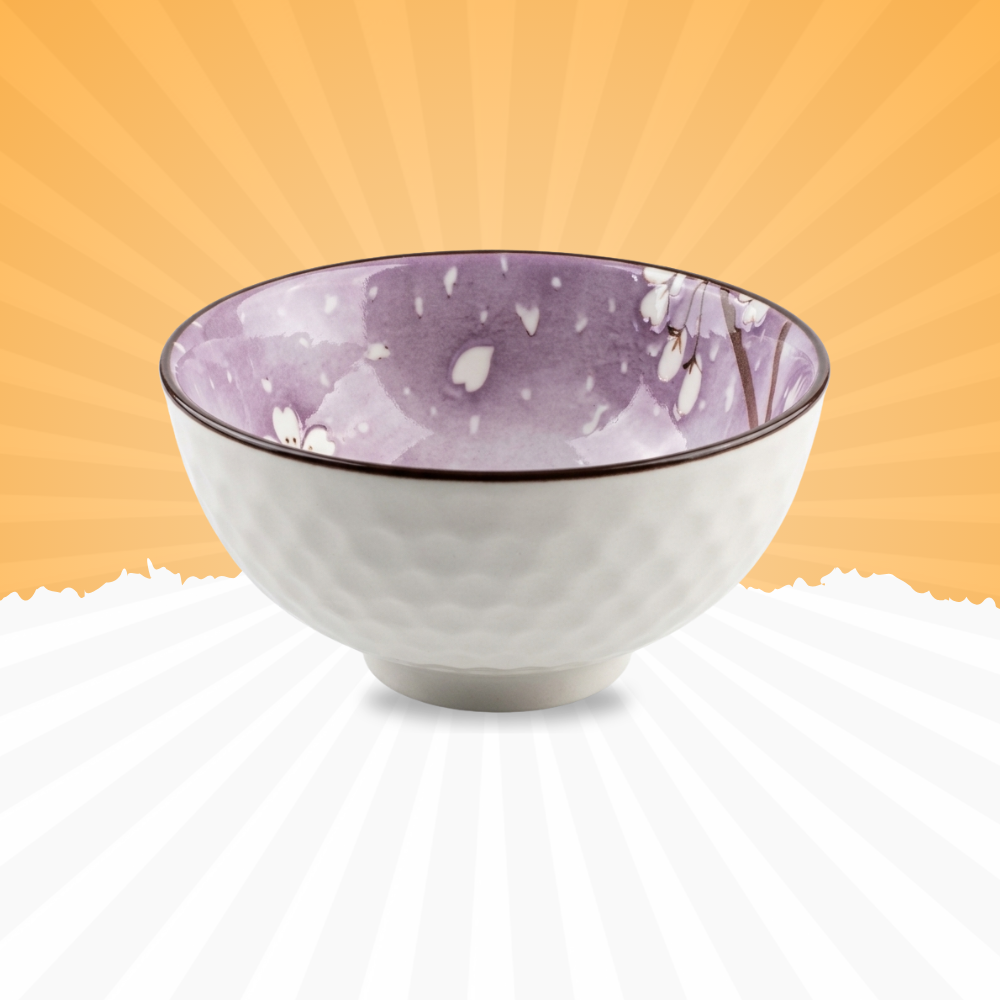 Lavender Blossom Ceramic Bowl – Elegant Floral Finish | Baniyabudgetstore Special