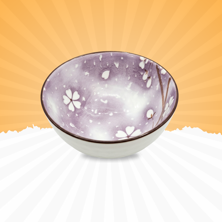 Lavender Blossom Ceramic Bowl – Elegant Floral Finish | Baniyabudgetstore Special