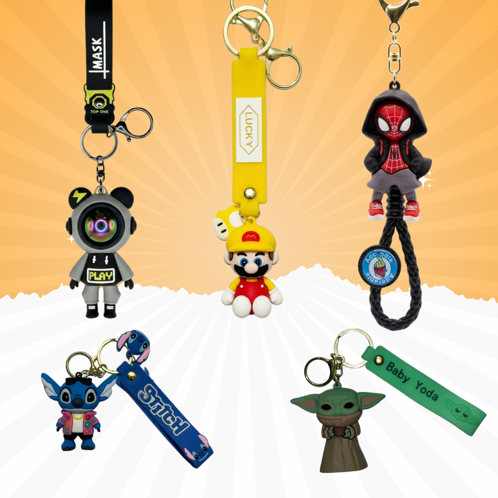 5 Keychains Combo – More Style, Less Price!